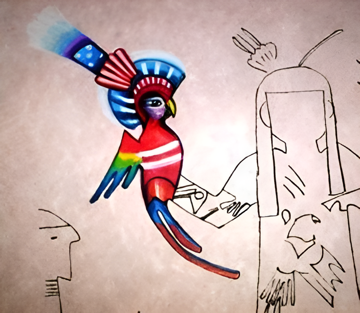 Artwork from Mary Jill Alice Roe Bennett used to introduce the Tucson and MJA Studio page